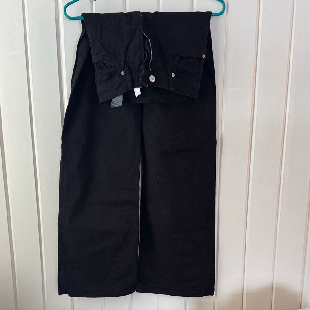 H&M Black Wide-Leg Trousers
